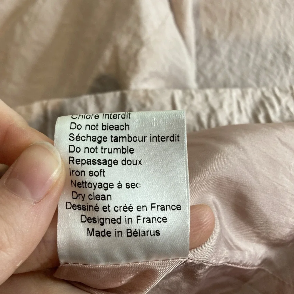 RODIKA ZANIAN Pink Mini Shift Dress 38/6 French‎ Modern Coquette Feminine Clean
